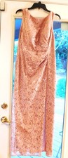 NWT Oleg Cassini 12 Glitter Rose Lace Gown Dress Mother Bride