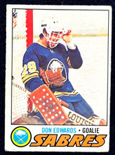 Don Edwards O-Pee-Chee rookie card 201, 1977-78 NHL. rookie card picture