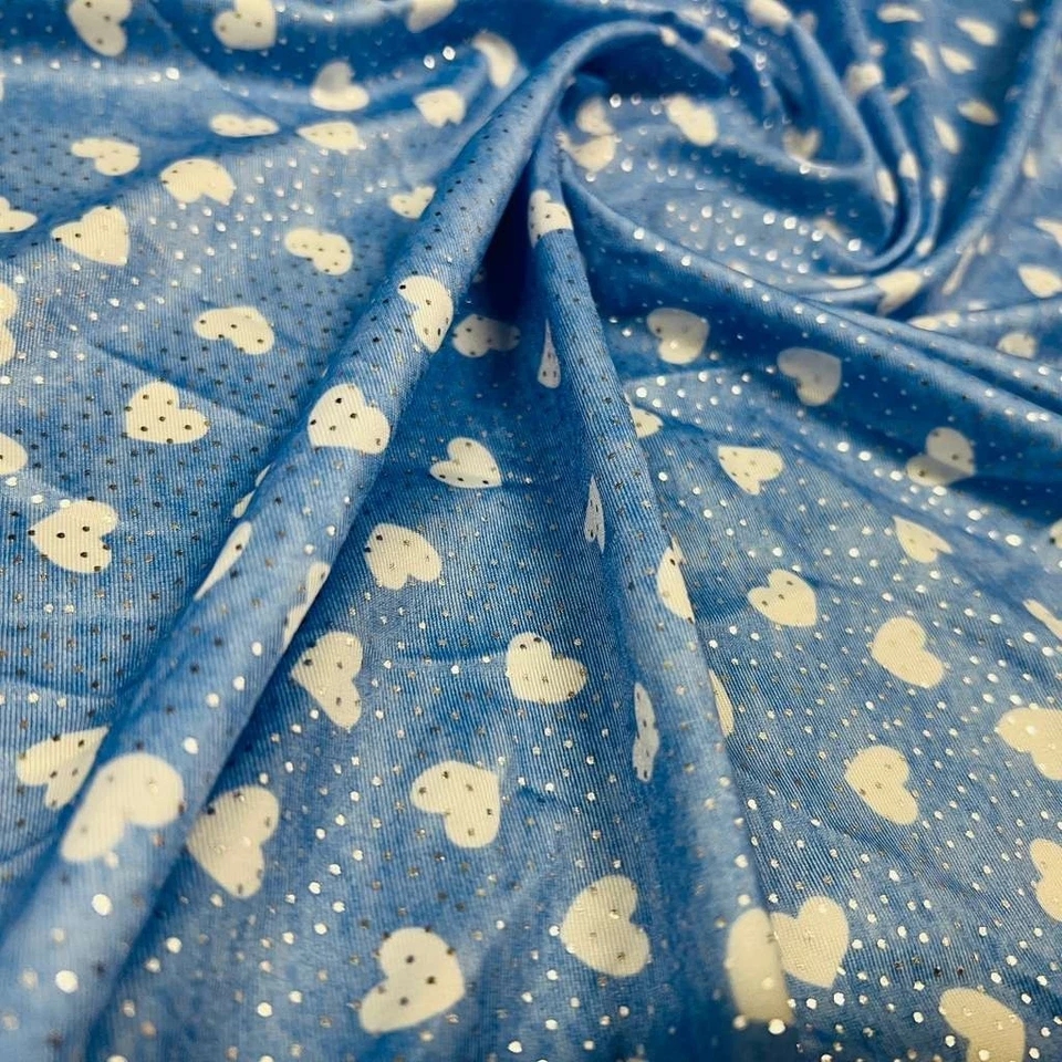 Traje de baño de tela de spandex con fondo azul por yarda Foto 3 de 4