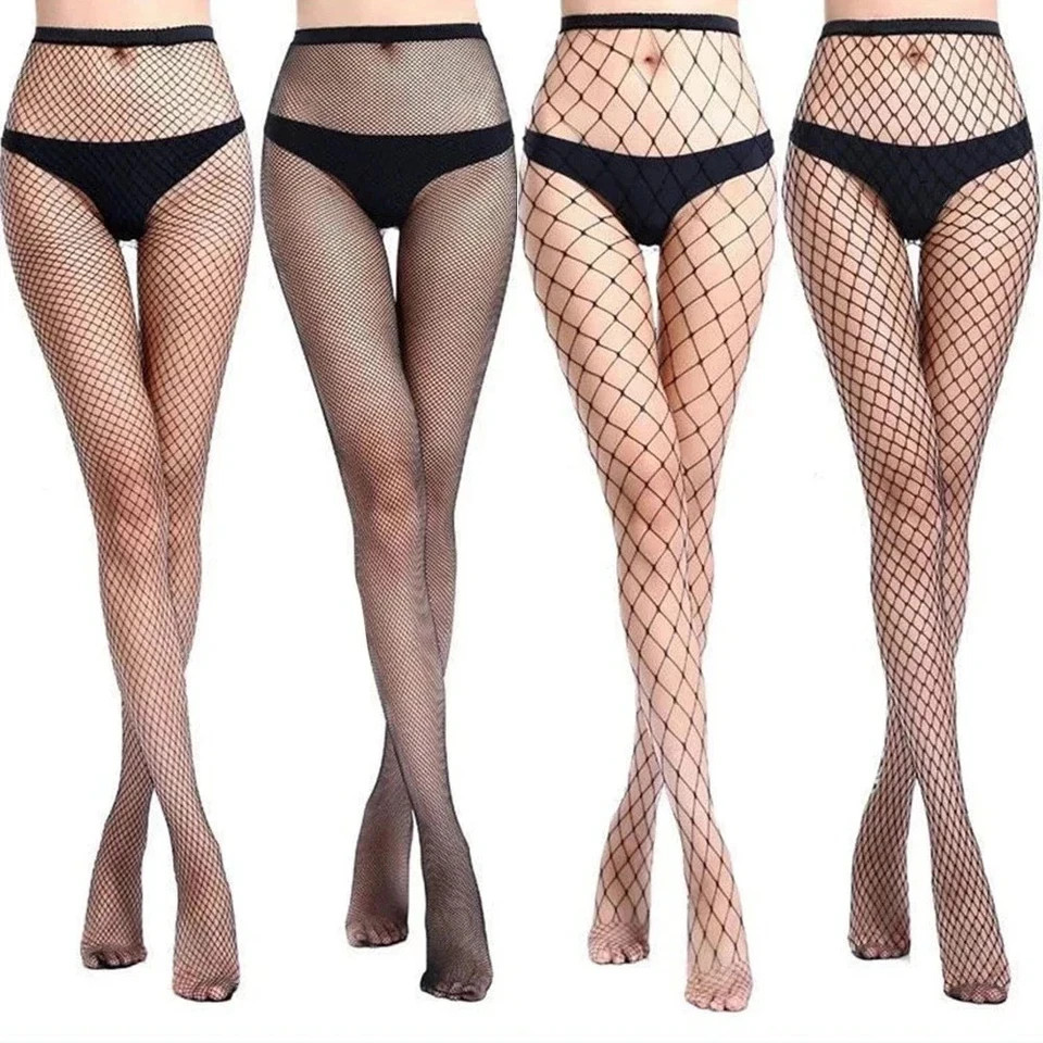 Women Fishnet Stocking Cross Seamless Pantyhose Nylon Mesh Sexy Tights