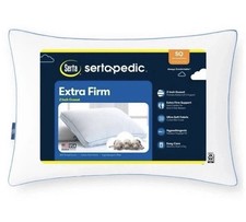 2 pack -Sertapedic Extra Firm Standard/Queen Bed Pillow, Hypoallergenic - 2pc