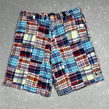 Polo Ralph Lauren Shorts Boys Size 16 Plaid Chino Cotton Lightweight Pockets