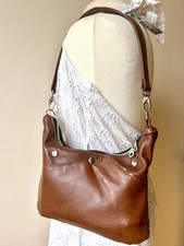 Y2K Bag One Off Unique brown shoulder purse handmade from leather offcuts in UK