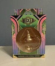 CharCharms Wicked Elphaba Hat 18K Gold Plated Straw Topper ~ NEW IN BOX!