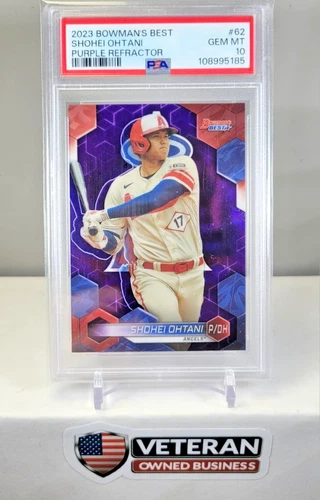 2023 Bowman's Best Shohei Ohtani Purple Refractor 198/250 PSA 10