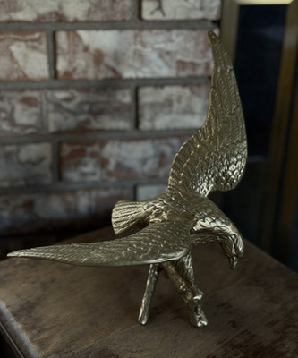 Vintage Brass Eagle Sculpture