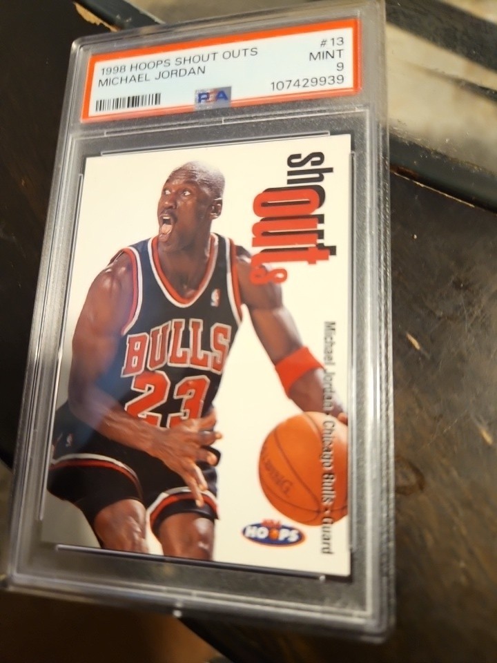 1998 Hoops Shout Outs Michael Jordan PSA 9! MJ Greatest Ever! view 4