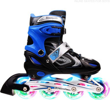 Xino Sports Kids Inline Skates Adjustable LED Wheels Girls Boys