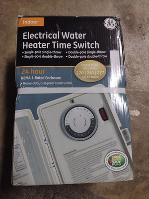 #ad #ad GE Electrical Water Heater Time Switch 15207 24 Hour Heavy Duty Indoor NEW OB $39.00