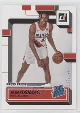 2022 Panini Donruss Rated Rookie Purple Press Proof /199 Jabari Walker #249 14rz