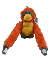 Nanco Orange Orangutan Monkey Hooking Hands Plush 12" Stuffed Animal Toy - NWT