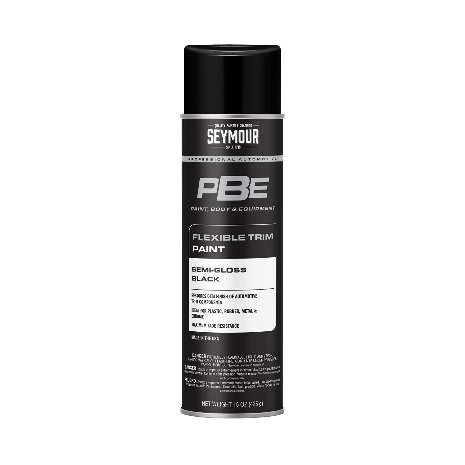20-1679 Pbe Professional Trim Spray Paint, Semi-gloss Black
