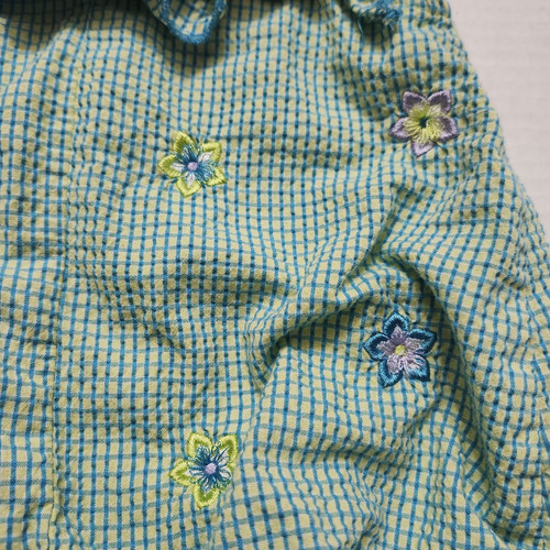Conjunto mameluco Baby Connection 3-6 meses con sombrero flor azul amarillo - Imagen 2 de 8