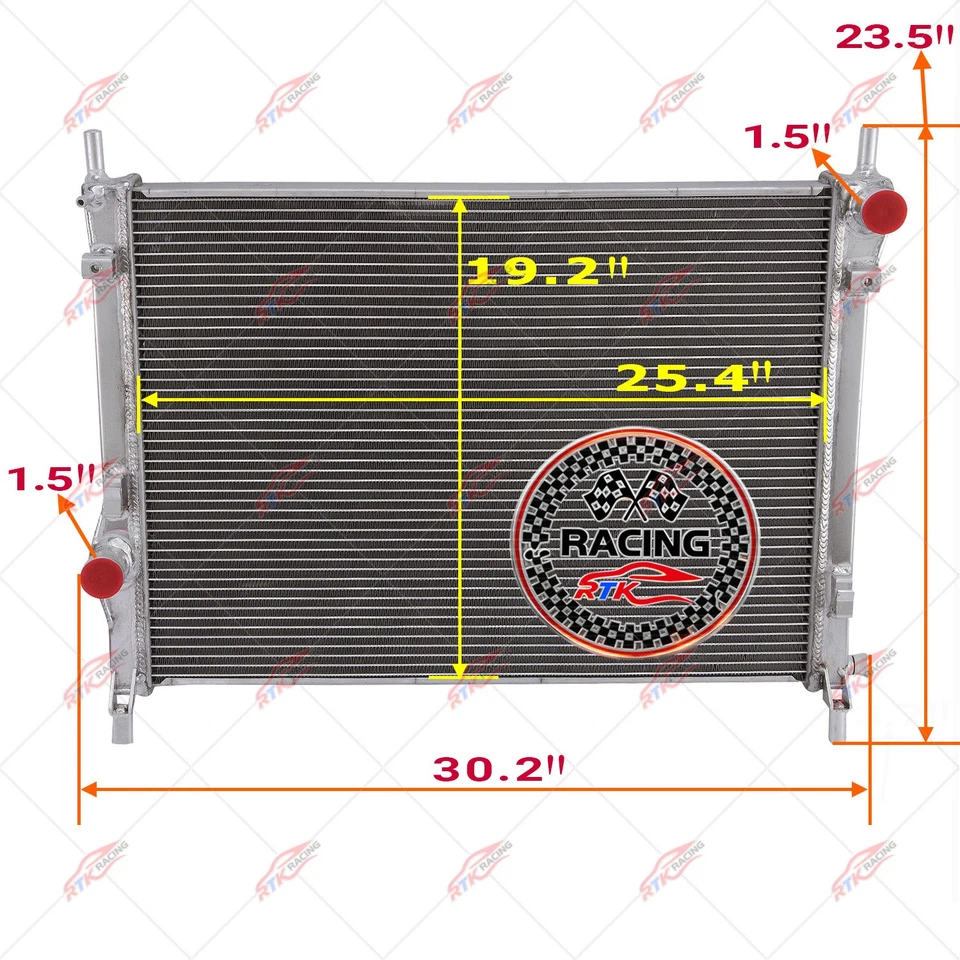 3 Rows Aluminum Radiator For 2015-2020 Ford Mustang GT Bullitt Base Shelby V6 V8 Foto 2 de 4