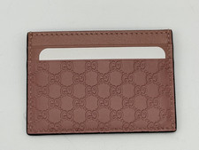 NEW Gucci Pink Leather Microguccissima Card Holder Wallet Authentic262837-525040