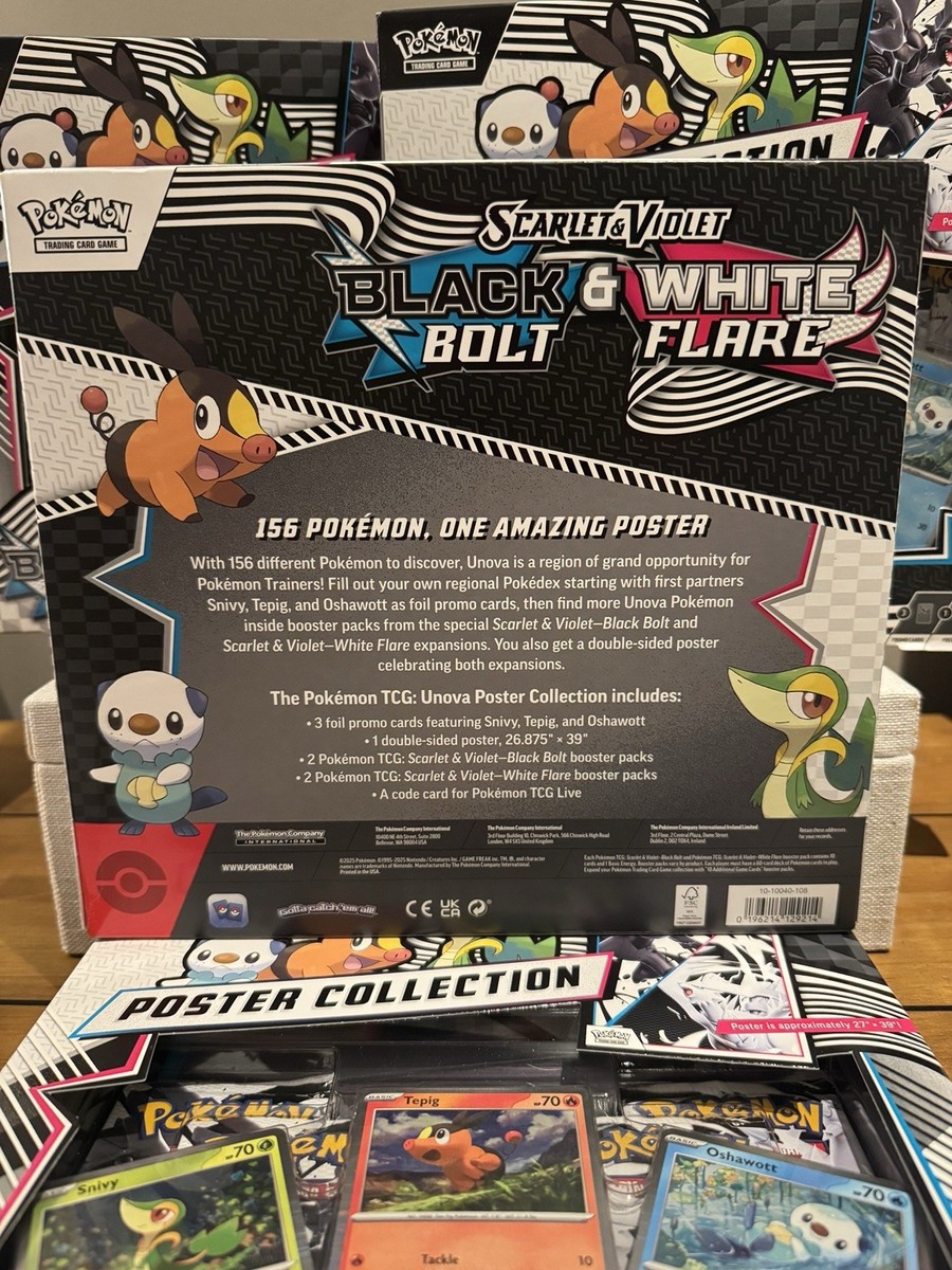 Pokémon TCG Black Bolt & White Flare Poster Collection - See