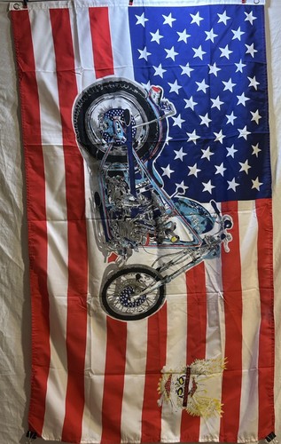 VTG Harley Davidson High Times Grommeted Flag 3x5’ NOS