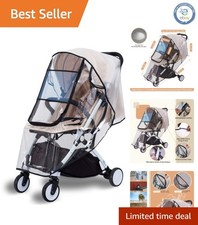 Baby Stroller Rain Cover - Windproof, Waterproof, and Meshed for Comfort