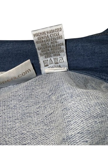 Draper’s & Damon’s Blue Denim Look Stretch Cotton Zip Up Jacket Pockets Coat - Picture 23 of 23
