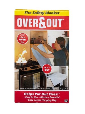 Over & Out Fire Safety Blanket 39.37 x 38.18 Kitchen Home New in Box