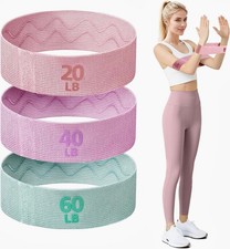 3 Resistance Bands Set Non Slip Fabric Booty Bands for Glutes Legs Yoga
