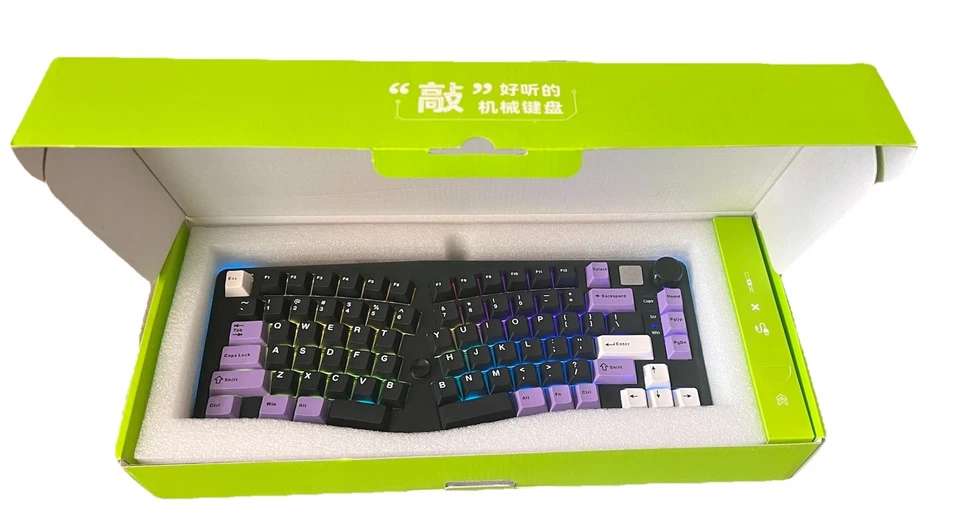 LEOBOG Alice A75 Non stick Wireless 83 Key bit Gaming Keyboard RGB Black, Purple - Image 2 of 4