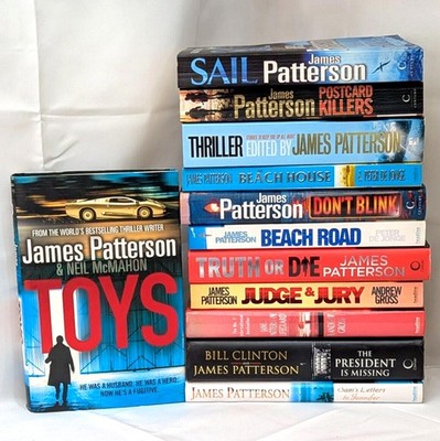 12 Book Bundle James Patterson Hardback Paperback Books Sail Toys Beach Road
