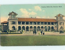 Divided-Back CASINO BUILDING Belle Isle - Detroit Michigan MI 60.000 cards G2301