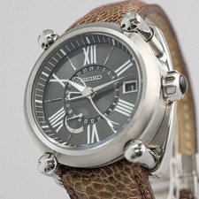 *MINT* SEIKO GALANTE 5R66-0AB0 SBLA003 GMT Power Reserve Spring Drive Roman Mens