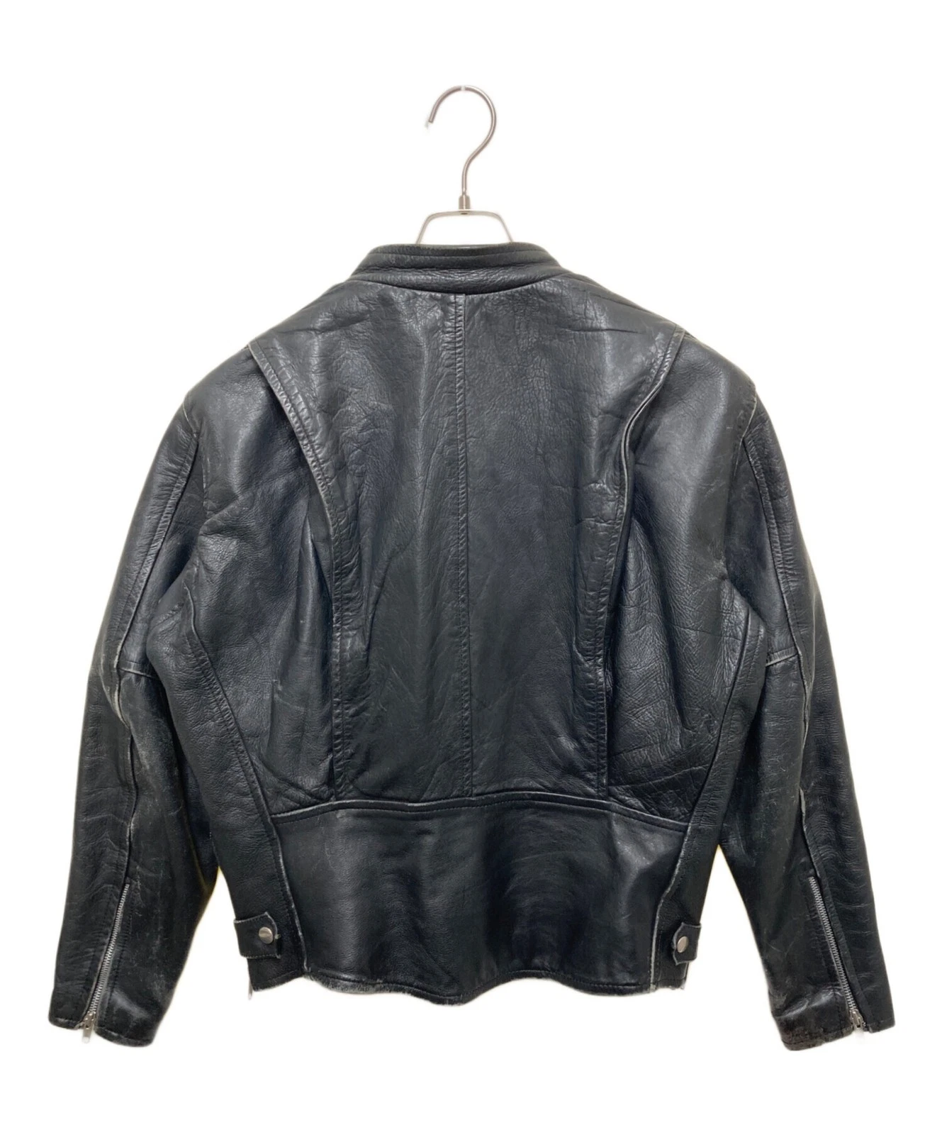 Single Riders Leather Jacket Men's Size XL Black - product detail image 2