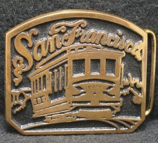XB05105 VINTAGE 1970s SAN FRANCISCO CALIFORNIA CITY COMMEMORATIVE BELT BUCKLE