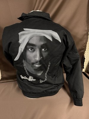Vintage Makaveli Branded 2pac Tupac Shakur Coat Jacket Size L HipHop RAP MUSIC