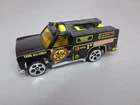 1974 HOT WHEELS RESCUE RANGER BIOHAZARD REMOVAL BLACK 1:64 DIECAST 3" FIRE TRUCK