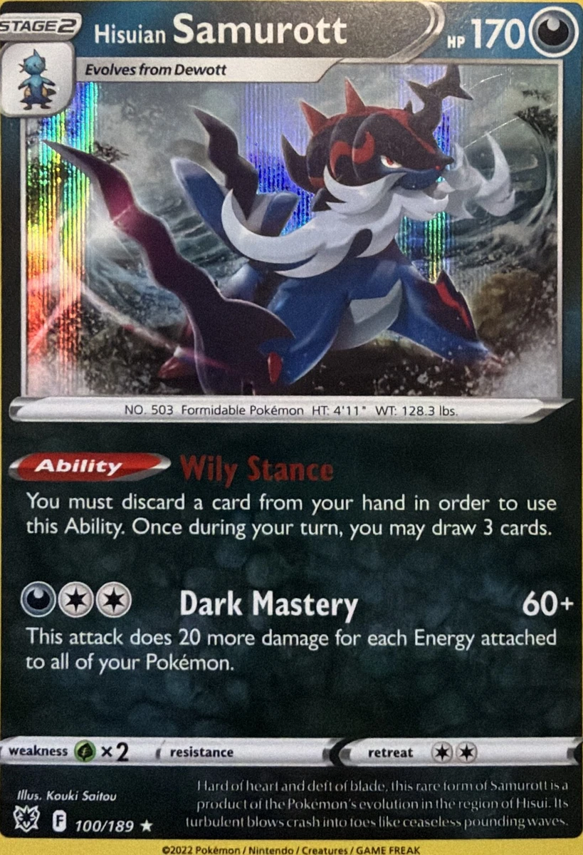 hisuian samurott pokemon card value Hisuian Samurott Pokémon TCG Cards for sale