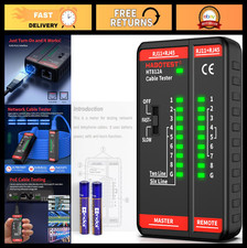 Ethernet Cable Tester for LAN RJ45 RJ11 CAT5 CAT6A UTP/STP Continuity Tool