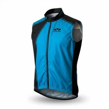 Voler Men's Cycling Wind Vest Size Medim blue, black sleeveless