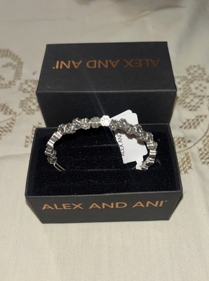 Alex and Ani Bracelet Bangle Paw Prints   Silver New In Box