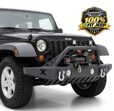 Rock Crawler Front Bumper Winch Plate D-rings For 07-18 Jeep Wrangler Jk Rock Crawler Front Bumper Winch Plate D-rings For 07-18 Jeep Wrangler Jk