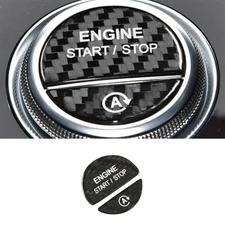 For Benz GLC X254 2023-2024 Dry Carbon Fiber One-Button Start Switch Cover 2PCS