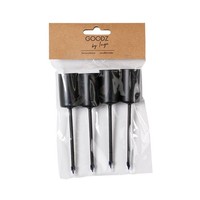 Kerzenhalter Mit Spieß 12Cm 4 Stk Schwarz Adventskranz Deko Kerzenstecker