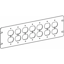 Orbit 4M7-DR 7 Gang Switch Box Cover Duplex Receptacle
