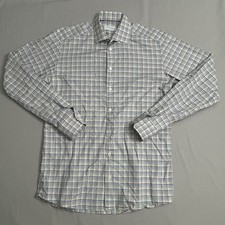 Eton Shirt Mens 16 41 Slim Fit Dress Multicolor Plaid Check Button Front Cotton