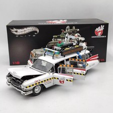 Ghostbusters Cadillac II ECTO 1A  HOT WHEELS X5470 1/18 Elite Diecast