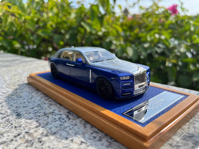 XEROX1:43 Mansory Rolls-Royce Phantom8 resin car model limited to 30 silver/blue