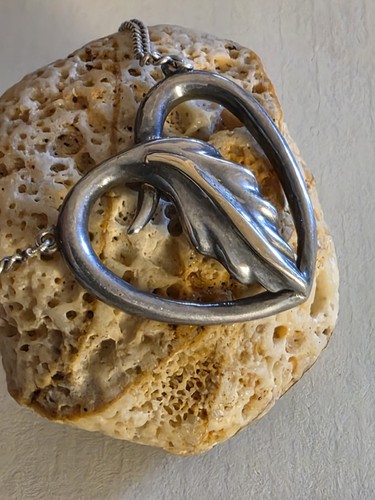 Ilias Lalaounis Herz Sterling Silber 925 Anhänger mit Kette. Gold Detail. - Bild 4 von 11