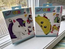 TWO Sew Cute felt backpack clip kits: Taco, Unicorn