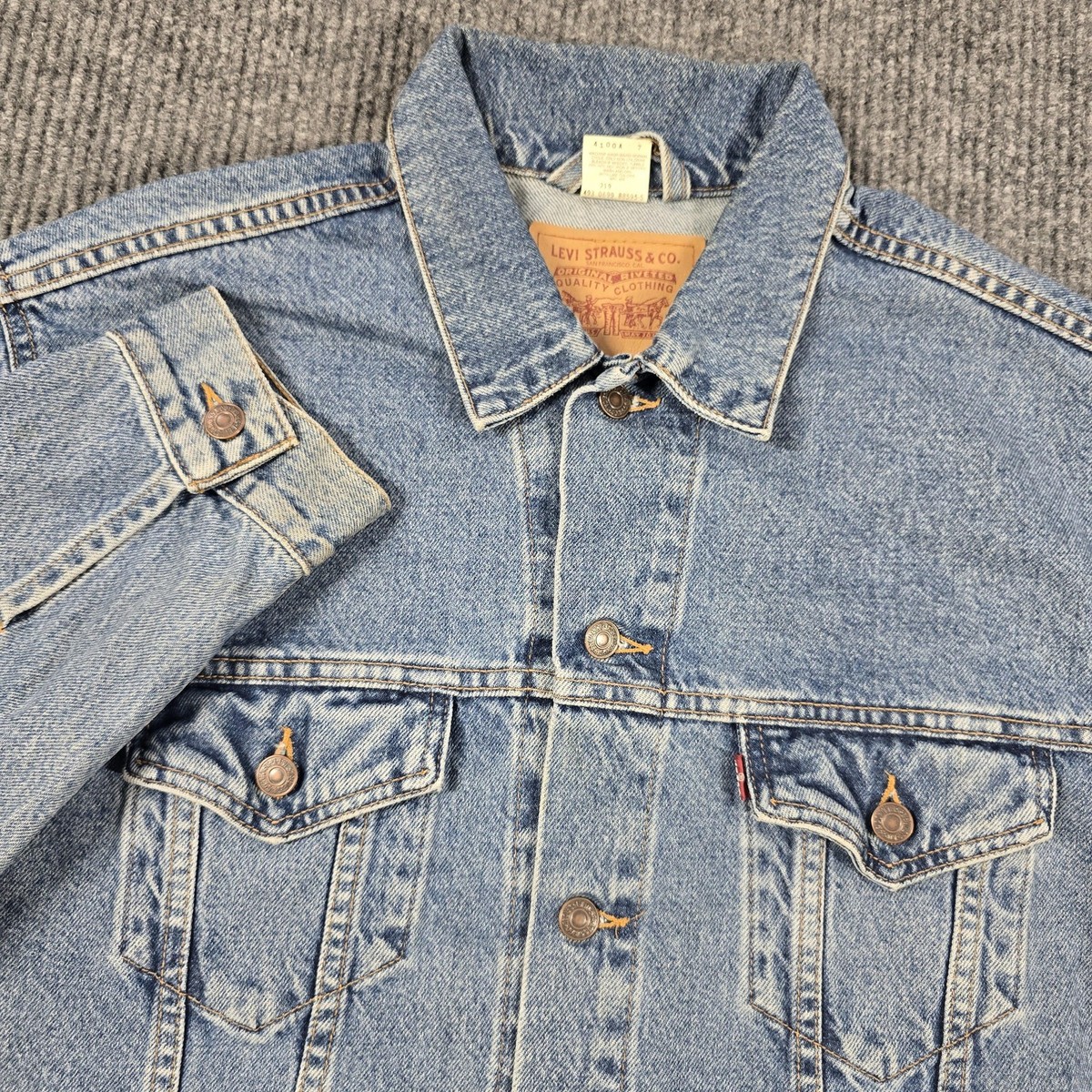 ジャケット・アウター VINTAGE LEVIS 70507 DENIM JACKET Vintage 90s Levis 70507 Denim Jacket Mens Large Trucker Coat