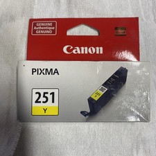 Genuine Canon Pixma CLI-251 Y Yellow Ink Cartridge, NEW SEALED BOX READ