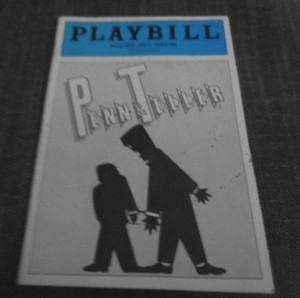 PLA YBILL PENN & TELLER SEPTEMBER 15. 1986 WESTSIDE ARTS THEATRE