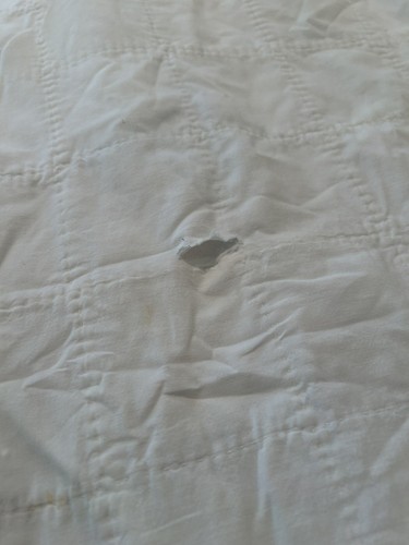 Antique Cotton Quilt 81" x 73" 4 Point Star Pattern Hand Sewn See Photos - Picture 19 of 20